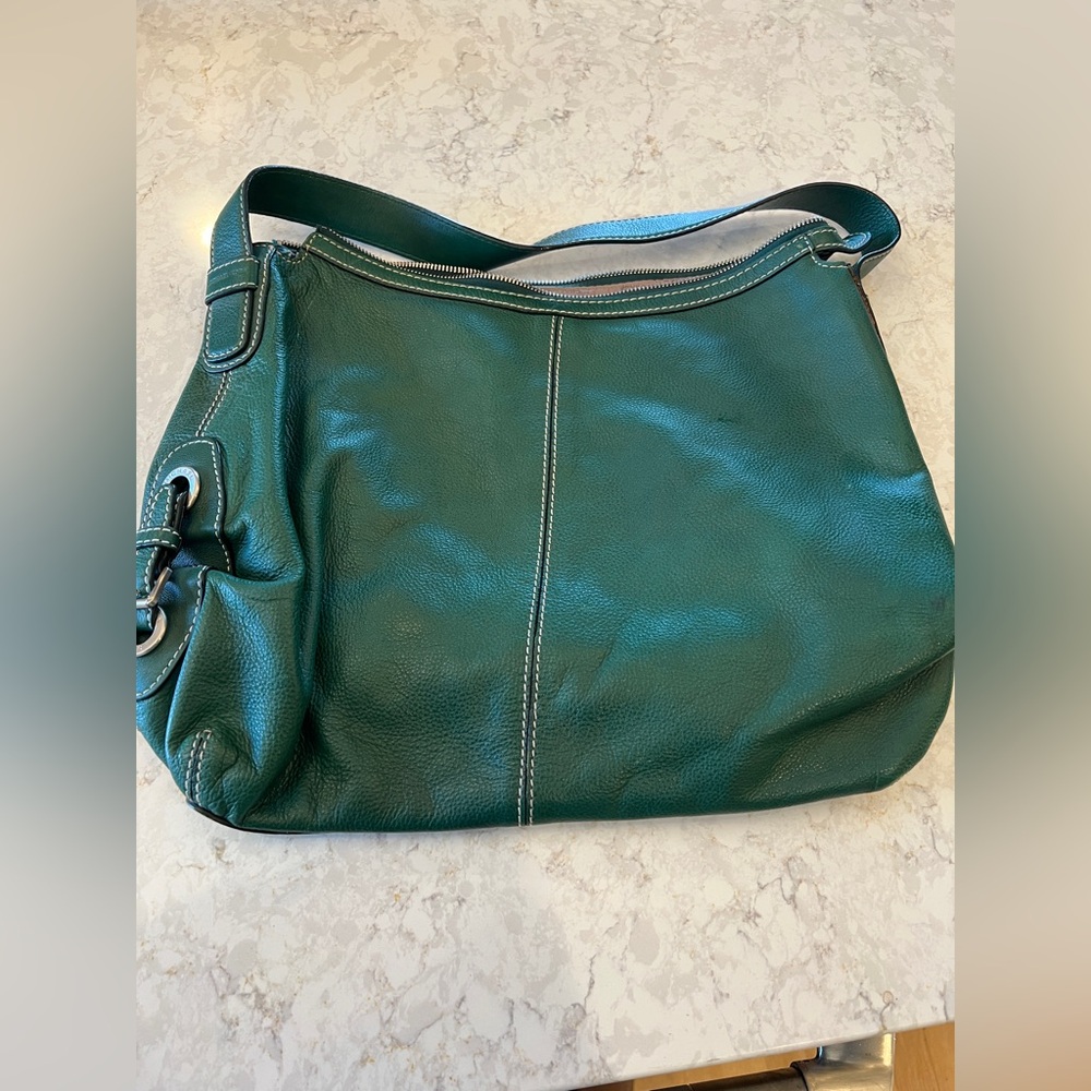 Genuine Michael Kors Green Leather Shoulder Bag